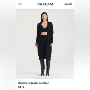 Nadaam cashmere long duster coat M-L warm